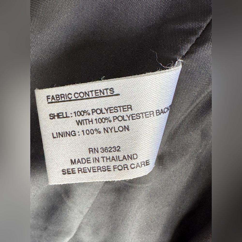 Gallery Womens Trench Coat Jacket Size XSmall black Double Breasted Vintage - Picture 7 of 7